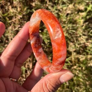 Fire Quartz Bangle Bracelet